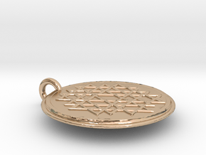 Small Yantra in 14k Rose Gold Plated Brass