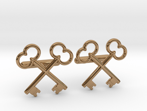 The Society of the Crossed Keys Cufflinks in Polished Brass