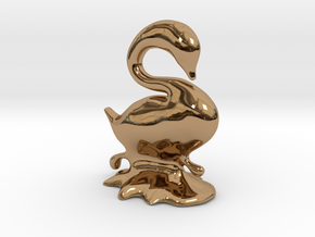 Swan in Polished Brass
