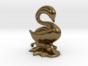 Swan in Polished Bronze