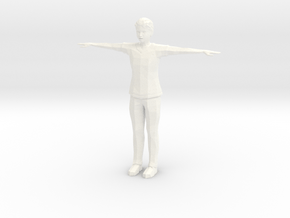 Low Poly Male in White Processed Versatile Plastic