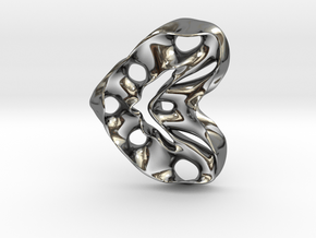 LoveHeart RoyalModel in Fine Detail Polished Silver