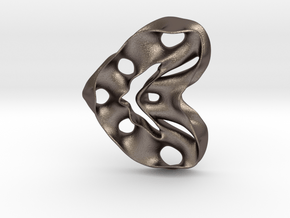 LoveHeart RoyalModel in Polished Bronzed Silver Steel