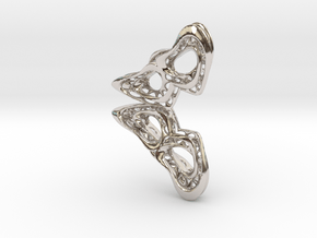 Butterfly02 in Rhodium Plated Brass