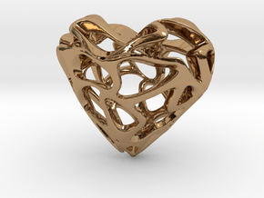 LoveHeart in Polished Brass