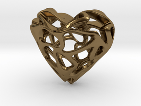 LoveHeart in Polished Bronze