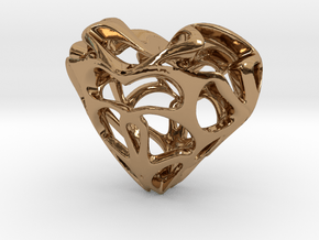 Loveheart in Polished Brass