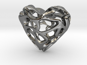 Loveheart in Fine Detail Polished Silver