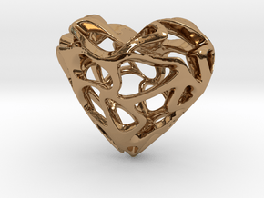 Loveheart in Polished Brass
