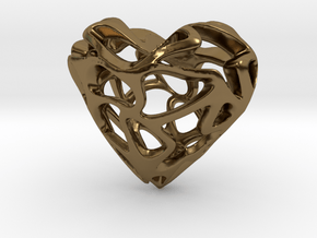Loveheart in Polished Bronze