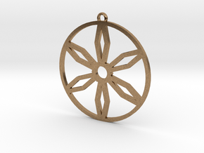 The pendant of snowflake in Natural Brass