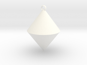 The pendant of cone in White Processed Versatile Plastic