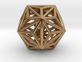 0334 Triakis Icosahedron E (a=1cm) #001 in Polished Brass