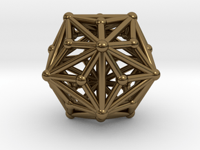 0335 Triakis Icosahedron V&E (a=1cm) #002 in Polished Bronze