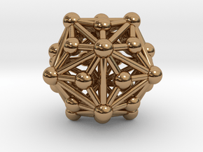 0336 Triakis Icosahedron V&E (a=1cm) #003 in Polished Brass