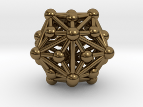 0336 Triakis Icosahedron V&E (a=1cm) #003 in Polished Bronze