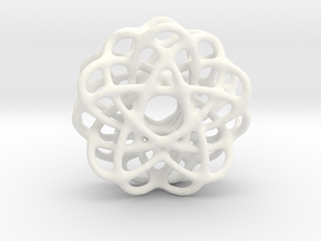 Spiro Pendant No.2 in White Processed Versatile Plastic