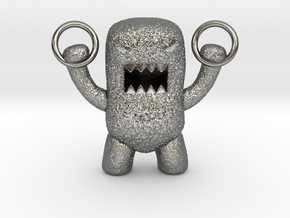 Domo Monster doing exercises with rings in Polished Silver