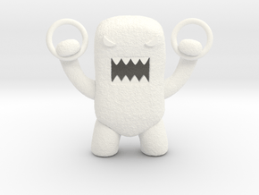 Domo Monster doing exercises with rings in White Processed Versatile Plastic