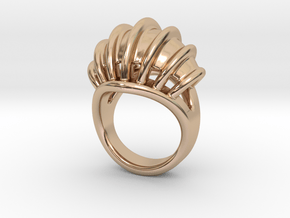Ring New Way 14 - Italian Size 14 in 14k Rose Gold Plated Brass