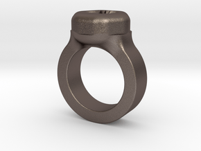 Ring in Polished Bronzed Silver Steel