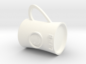 Cup in White Processed Versatile Plastic
