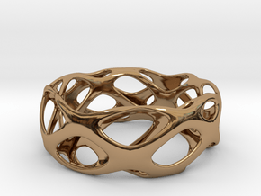 Bracelet Wave Cell Cycle in Polished Brass