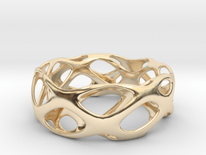 Bracelet Wave Cell Cycle in 14k Gold Plated Brass