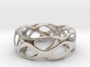Bracelet Wave Cell Cycle in Rhodium Plated Brass