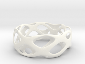 Bracelet Wave Cell Cycle in White Processed Versatile Plastic