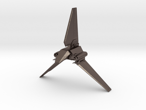 Imperial Lambda Shuttle - Wings Extended  in Polished Bronzed Silver Steel