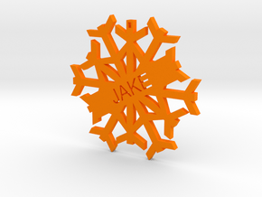 JAKE Snowflake Christmas Tree Decoration in Orange Processed Versatile Plastic