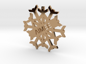 AIMEE Snowflake Christmas Tree Decoration in Polished Brass