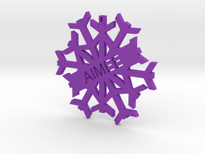 AIMEE Snowflake Christmas Tree Decoration in Purple Processed Versatile Plastic
