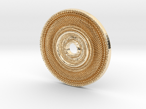 Peace Wheel Pendant #1 in 14K Yellow Gold