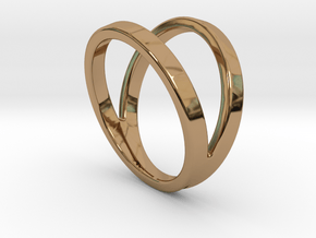 Split Ring Size US 9.5 in Polished Brass