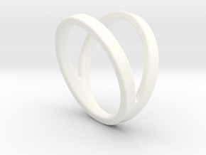 Split Ring Size US 9.5 in White Processed Versatile Plastic