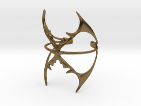 Double Stag Bangle in Natural Bronze