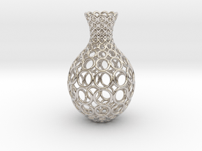 Gradient Ring Vase in Rhodium Plated Brass