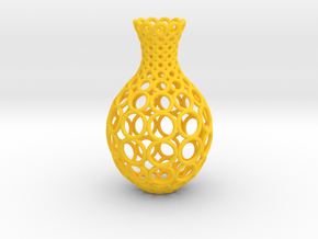 Gradient Ring Vase in Yellow Processed Versatile Plastic