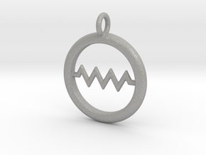 Resistor Symbol Pendant in Aluminum