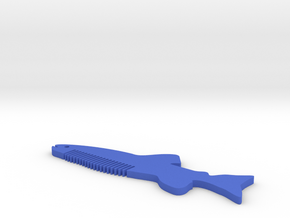 Fish Comb in Blue Processed Versatile Plastic