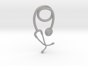 Stethoscope pendant in Aluminum