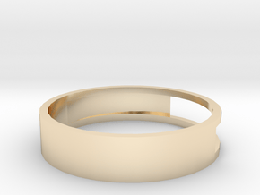 Open ring in 14k Gold Plated Brass