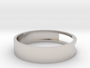 Open ring in Rhodium Plated Brass