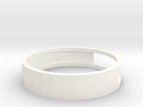 Open ring in White Processed Versatile Plastic