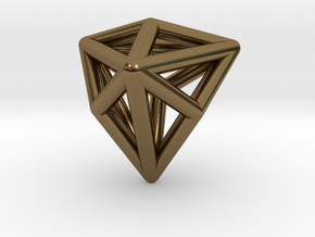 0337 Triakis Tetrahedron E (a=1cm) #001 in Polished Bronze