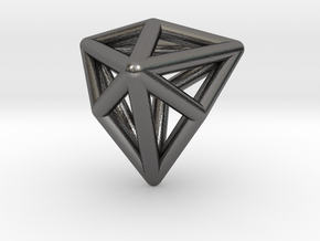 0337 Triakis Tetrahedron E (a=1cm) #001 in Polished Nickel Steel