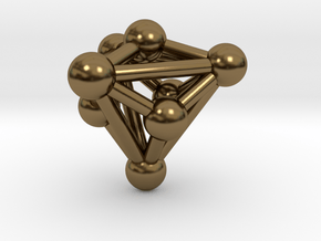 0339 Triakis Tetrahedron V&E (a=1cm) #003 in Polished Bronze