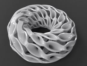 Scherk Spiral Torus in White Processed Versatile Plastic